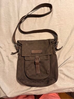 Gucci Dark Brown Monogram Messenger Bag